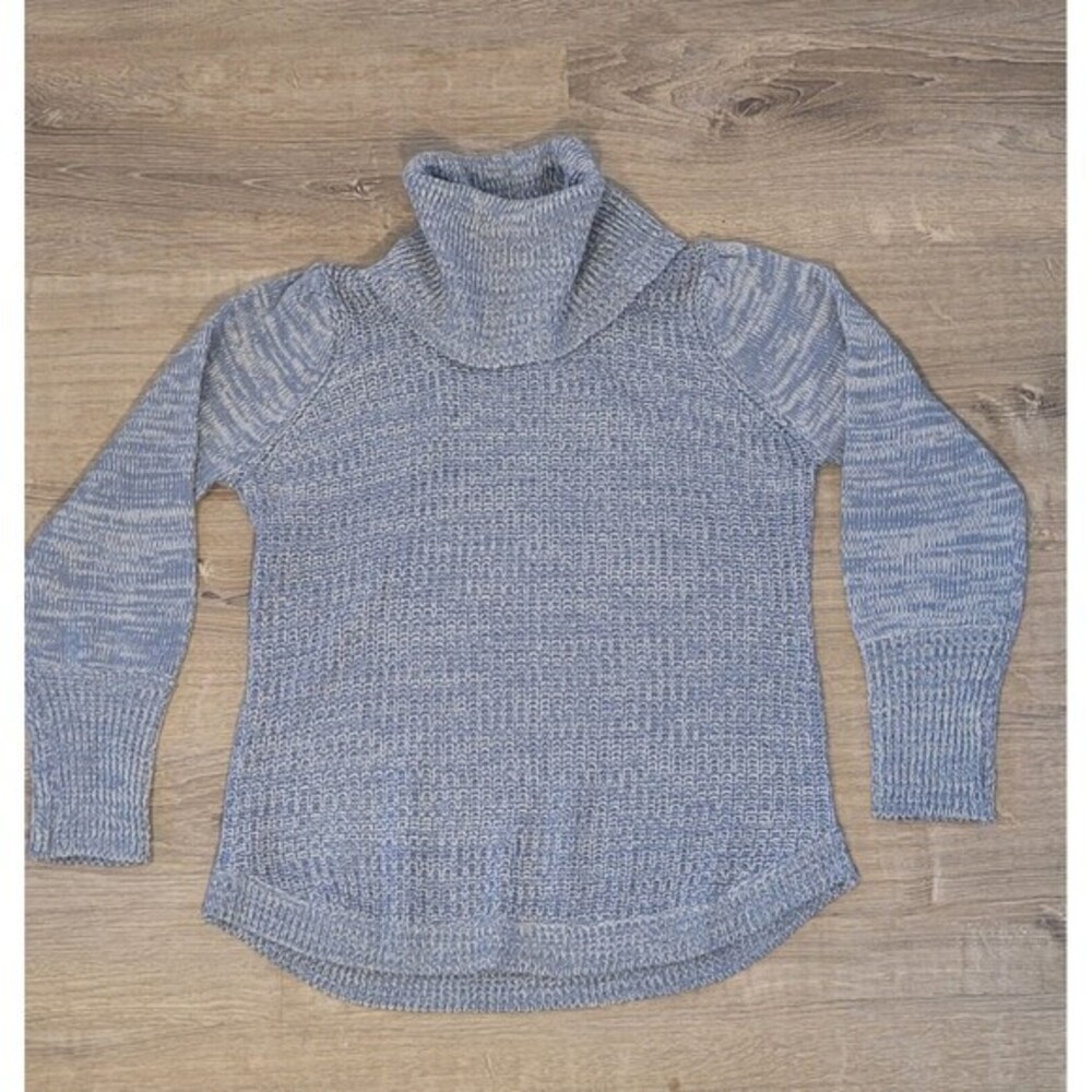 Jason Maxwell‎ Blue Long Sleeve Cowl Neck Knit Sweater Size Medium